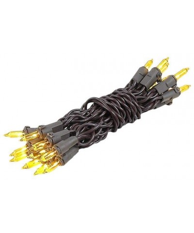 20 Light Yellow Christmas Craft Mini Light Set- Non-Connectable- Brown Wire- 8' Long - Yellow - CI18L72RIWU $10.91 Outdoor St...