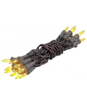 20 Light Yellow Christmas Craft Mini Light Set- Non-Connectable- Brown Wire- 8' Long - Yellow - CI18L72RIWU $10.91 Outdoor St...
