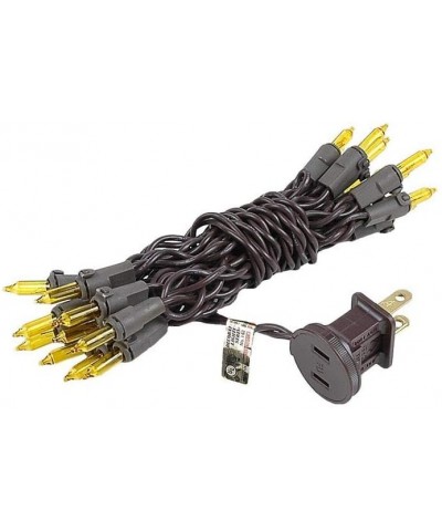 20 Light Yellow Christmas Craft Mini Light Set- Non-Connectable- Brown Wire- 8' Long - Yellow - CI18L72RIWU $10.91 Outdoor St...