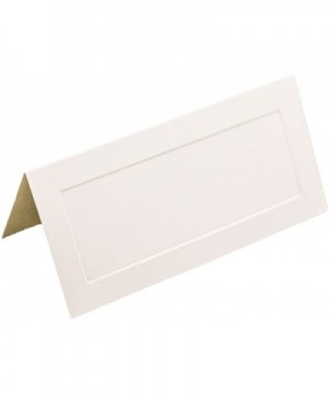 Foldover Wedding Table Place Cards - 2 x 4 1/2 - Off White with Embossed Border - 100/Pack - Ivory Embossed - CT11HIQ6VOZ $32...