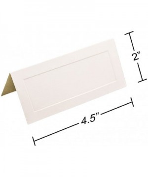 Foldover Wedding Table Place Cards - 2 x 4 1/2 - Off White with Embossed Border - 100/Pack - Ivory Embossed - CT11HIQ6VOZ $32...