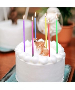20 Pieces Birthday Cake Candles with Rainbow Color Long Tall Cupcake Candles for Birthday Wedding Baby Shower Party Decoratio...