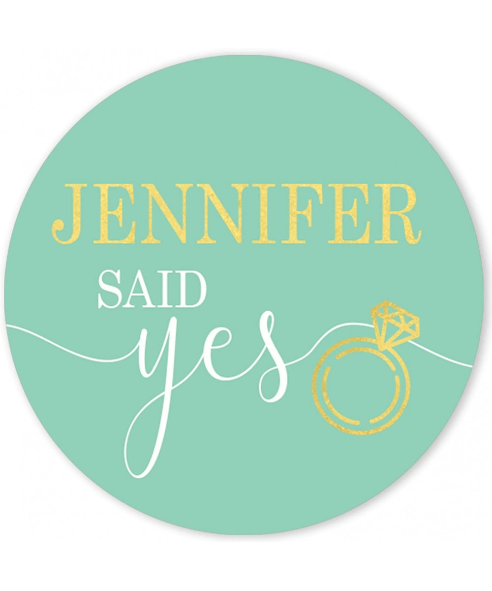 Personalized Bridal Shower Party Favor Labels - 40 Stickers (Mint) - Mint - CN19DIMAED8 $10.95 Favors