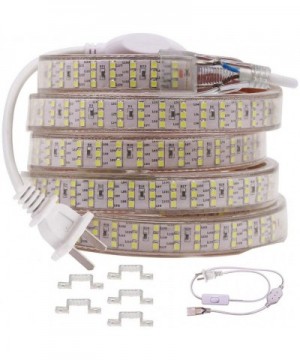 LED Strip Lights- 6.6ft Rope Light- AC 110V-130V SMD 2835 276 LEDs/M Triple Rows LED Tape with PVC Tube Cover- Flexible Indoo...