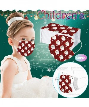 Children's Face_Mask Disposable- Christmas Kids Industrial 3Layer Facemask with Ear Loop for New Year- Protective Dust-Proof ...