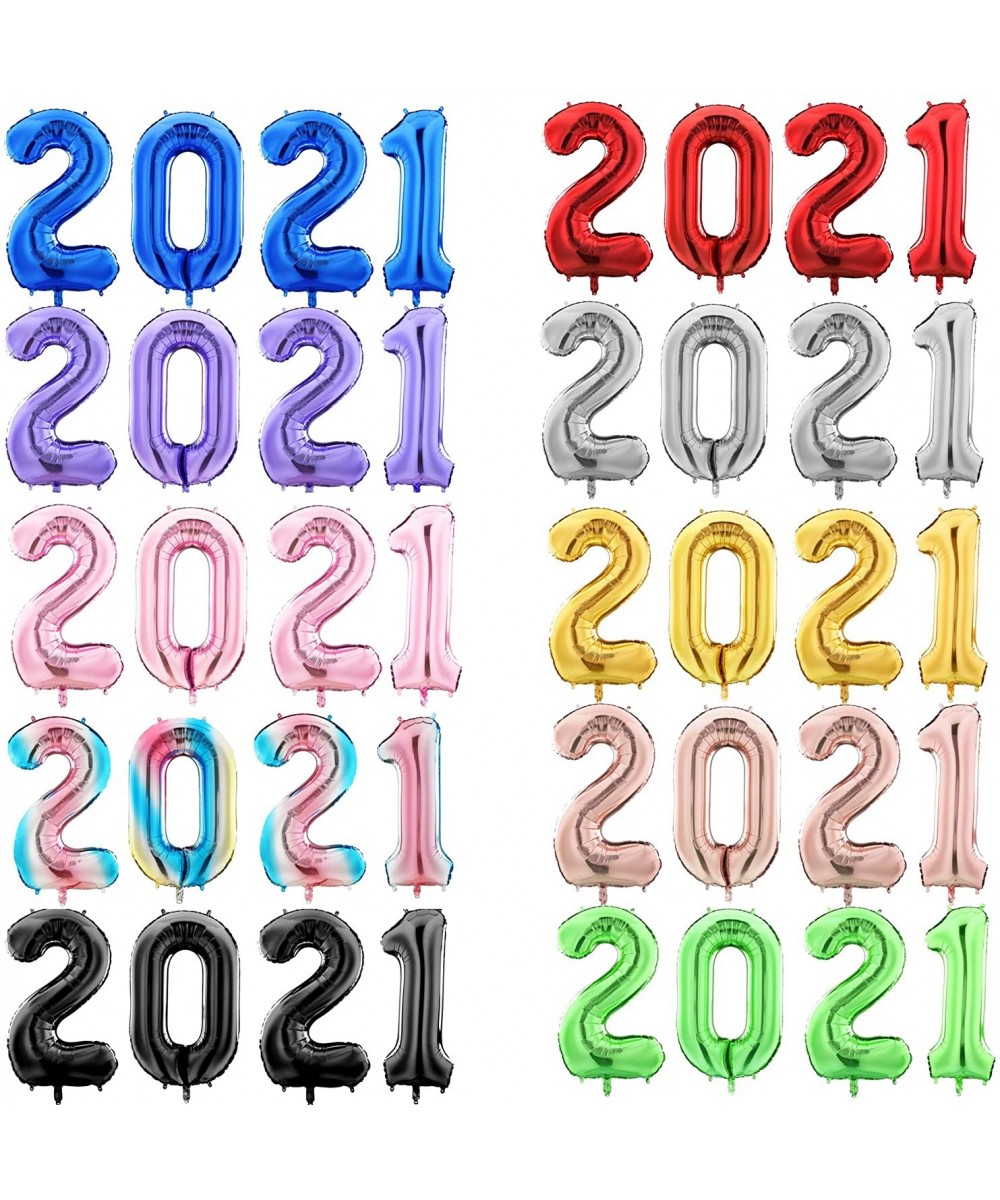 40 Inch 2021 Foil Number Balloons for 2021 New Year Eve Festival Party Supplies Graduation Decorations- Digital Balloons for ...