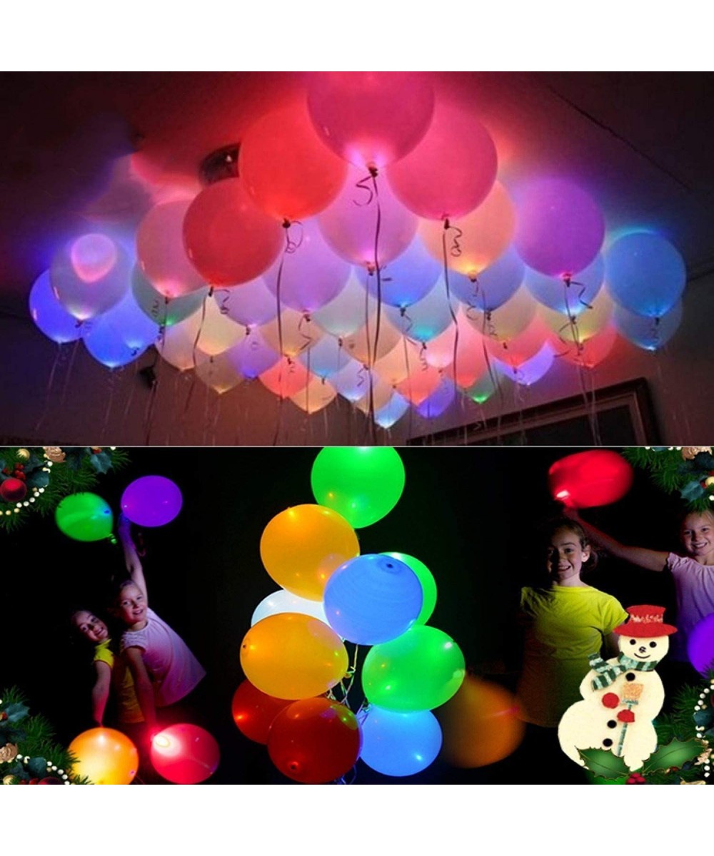 20 LED Light Up Balloons Mixed Colors Flashing Lasts 24 Hours Party Birthday Wedding Decorations - CG18RD9M2WN $7.39 Balloons