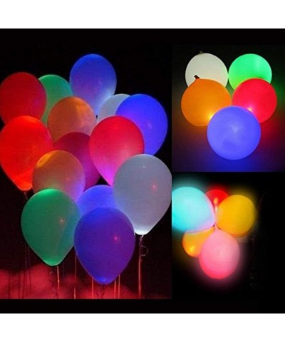 20 LED Light Up Balloons Mixed Colors Flashing Lasts 24 Hours Party Birthday Wedding Decorations - CG18RD9M2WN $7.39 Balloons