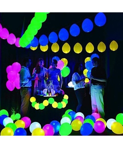 20 LED Light Up Balloons Mixed Colors Flashing Lasts 24 Hours Party Birthday Wedding Decorations - CG18RD9M2WN $7.39 Balloons