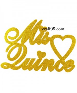 Glitter"Mis Quince Anos" Foam-Wall Hanging-Party Decorations (Gold- XXL) - Gold - C0199LX39XK $16.66 Banners & Garlands