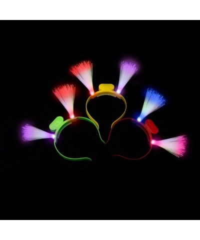 12 Packs - LED Head Boppers - Light Up Fiber Optic Headbands - Assorted - CK1108J0D9X $10.58 Outdoor String Lights