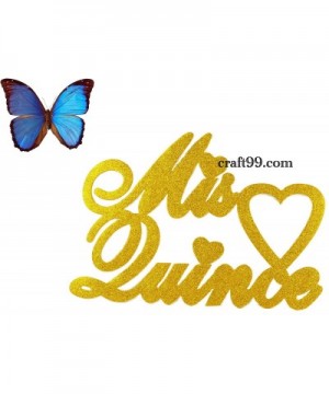 Glitter"Mis Quince Anos" Foam-Wall Hanging-Party Decorations (Gold- XXL) - Gold - C0199LX39XK $16.66 Banners & Garlands