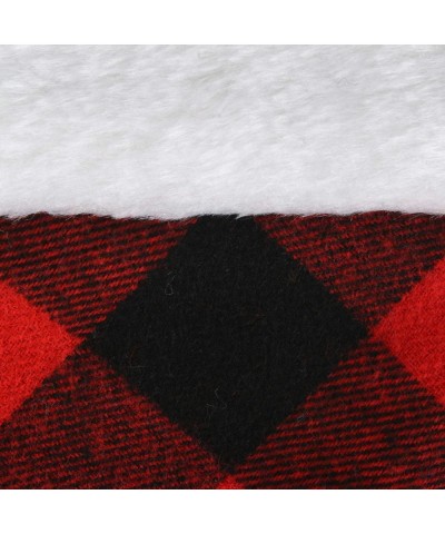 Christmas Stockings- Red & Black Buffalo Check 2 Count - Red & Black Buffalo Check - CZ18E4R3OQI $11.48 Stockings & Holders