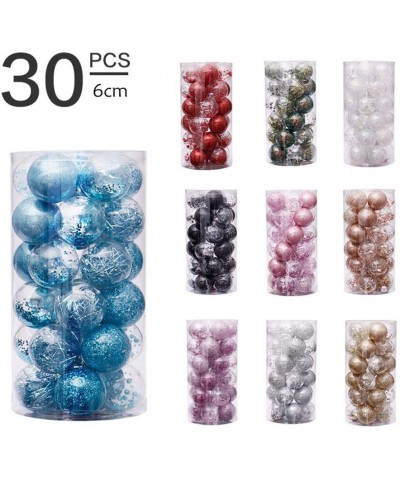 6cm/2.36" 30pcs Christmas Tree Baubles Shatterproof Plastic Christmas Ball Ornament Tree Pendants Holiday Party Festival Deco...