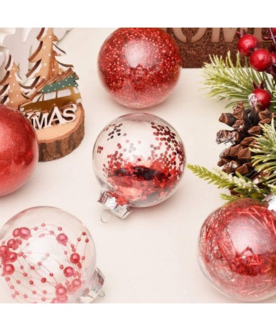 6cm/2.36" 30pcs Christmas Tree Baubles Shatterproof Plastic Christmas Ball Ornament Tree Pendants Holiday Party Festival Deco...