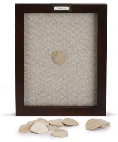 Loving Hearts Guest Book Small 13 x 10 Wood Framed Wall Art Plaque - CP18I4CGIQG $21.86 Guestbooks