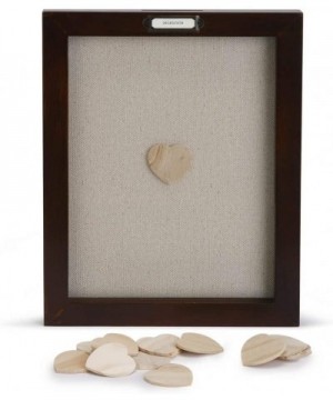Loving Hearts Guest Book Small 13 x 10 Wood Framed Wall Art Plaque - CP18I4CGIQG $21.86 Guestbooks