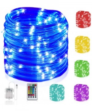 LED Rope Lights Battery Operated- 33ft 100 LED 16 Color Changing Outdoor Rope Lights USB Powered- Waterproof Fairy Lights wit...