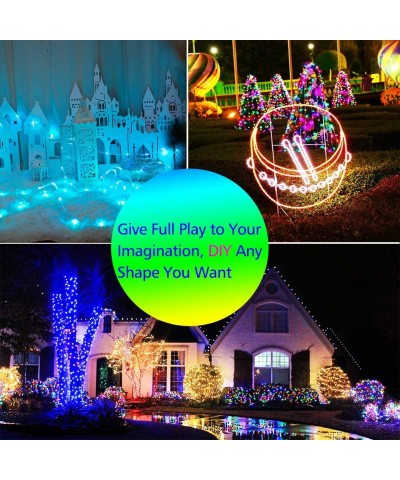 LED Rope Lights Battery Operated- 33ft 100 LED 16 Color Changing Outdoor Rope Lights USB Powered- Waterproof Fairy Lights wit...