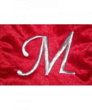 Classic 18" Red Christmas Stocking Silver Thread Monogram of M - CP12ODWXKOW $5.83 Stockings & Holders