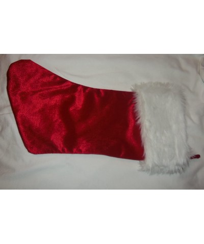 Classic 18" Red Christmas Stocking Silver Thread Monogram of M - CP12ODWXKOW $5.83 Stockings & Holders