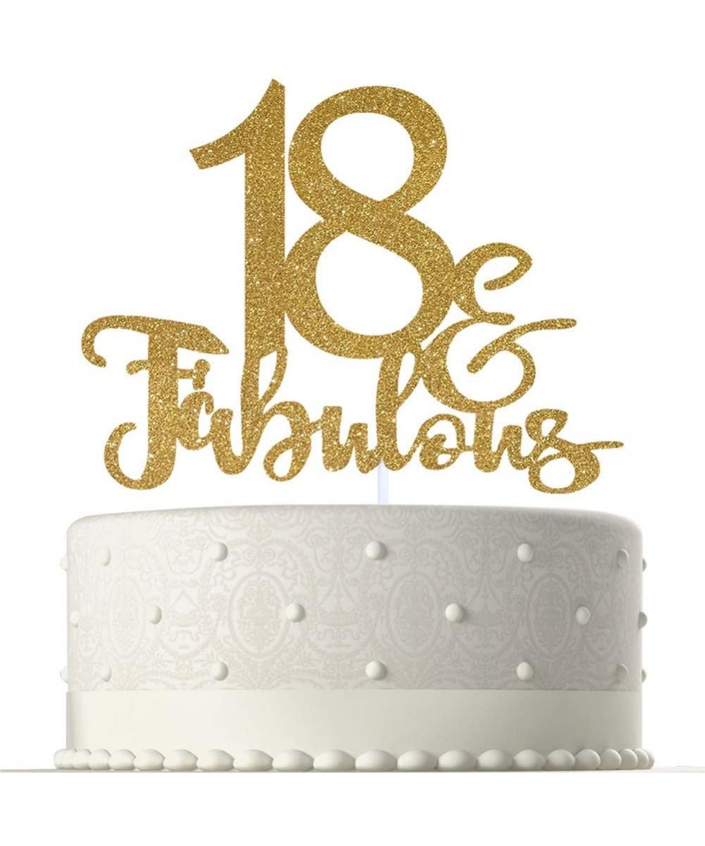 18 & Fabulous Cake Topper-Hello 18-Cheers to 18 Years- Happy 18th Birthday Party Decorations Supplies - C419EOX4KNW $6.50 Cak...