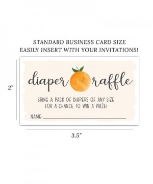 50 Little Cutie Diaper Raffle Tickets for Baby Shower - Invitation Inserts - Gender Neutral - C919EE2R4M5 $5.37 Invitations