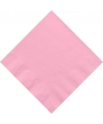 50 Gold Plastic Plates (9")- 50 Light Blue Plastic Cups (12 oz.)- and 50 Pink Paper Napkins- Dazzelling Colored Disposable Pa...