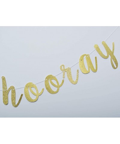 Hip Hop Hooray Gold Glitter Banner Birthday- Play Room- Housewarming-Easter-Springtime Decor- Gallery Wall- Photo Prop (Gold)...