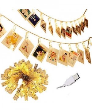 40 LED Photo Clip Lights - Photo Clips String Lights USB Powered Fairy Lights- Hanging Lights for Christmas Cards Pictures Ho...