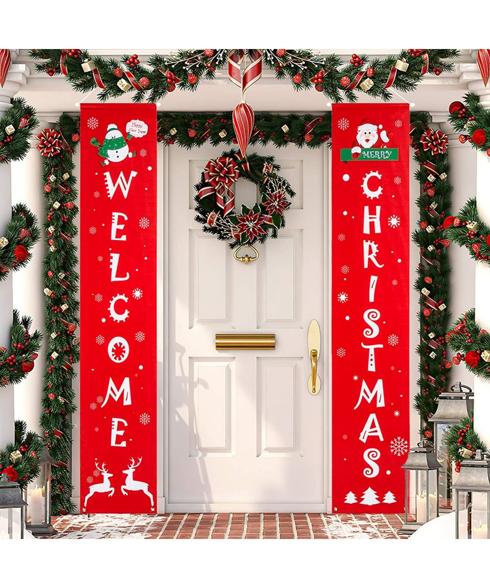 Christmas Winter Party Banner- New Year Indoor&Outdoor Decorative Hanging Sign Party Supplies for Home Wall Door Holiday Part...