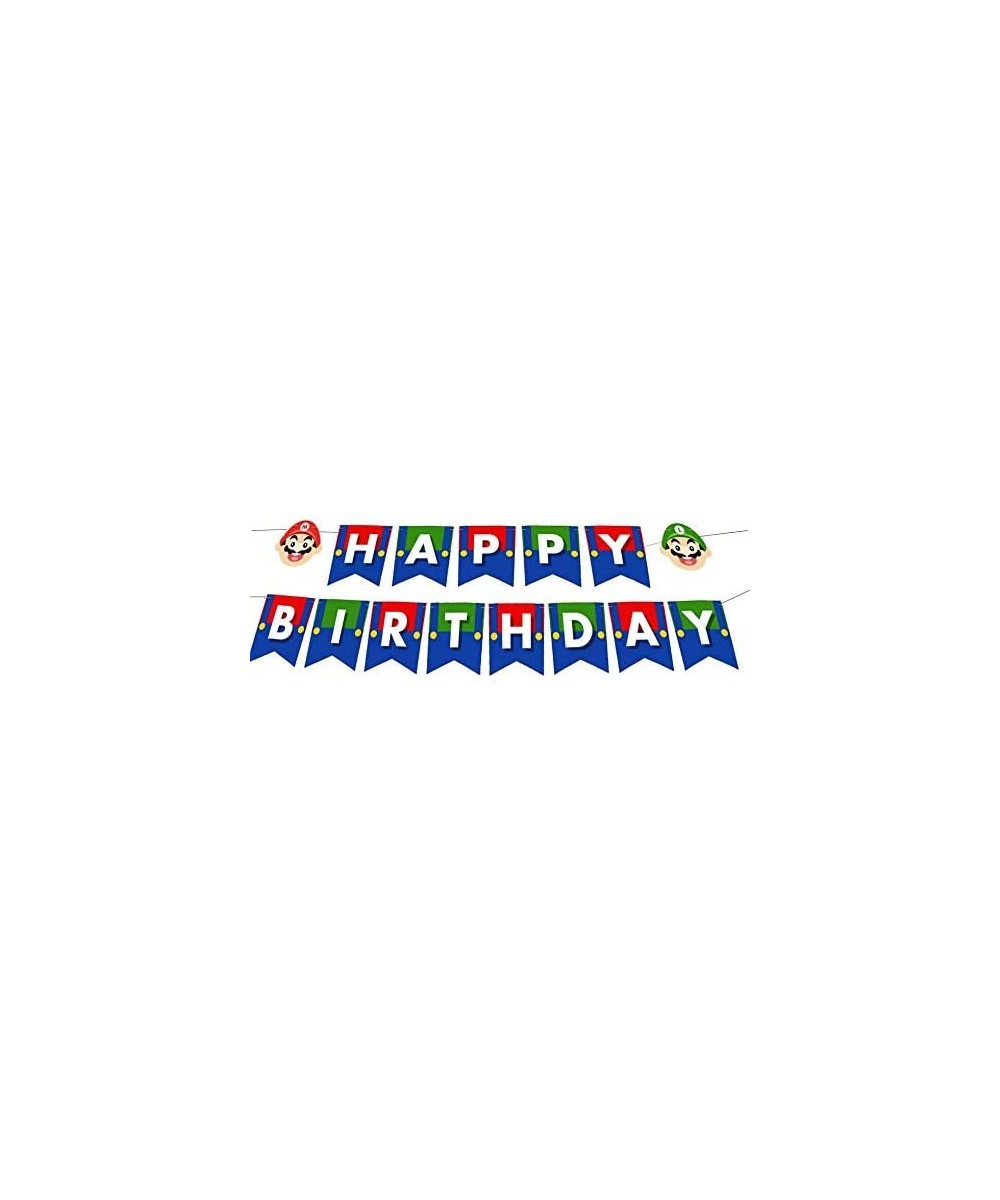 1 Set Happy Birthday Banner for Super Mario Brothers Party Supplies For Kids and Adults Birthday Party Decorations Party Supp...