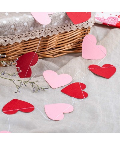 Heart Garland Valentine's Day Bunting Banners String for Wedding- Party- Bridal Shower- Engagement- Home Decorations- Pack of...