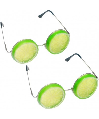 2PCS Creative Unisex Lemon Shaped Eyeglasses Photography Props for Outdoor/Indoor Wedding Photography (2PCS Green Lemon) - 2P...