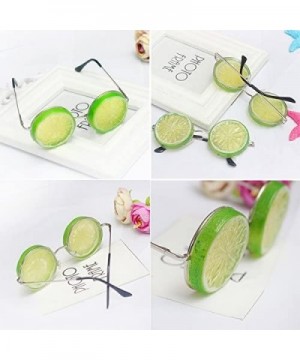 2PCS Creative Unisex Lemon Shaped Eyeglasses Photography Props for Outdoor/Indoor Wedding Photography (2PCS Green Lemon) - 2P...