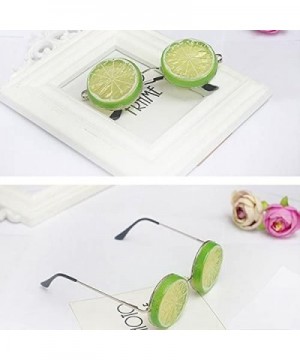 2PCS Creative Unisex Lemon Shaped Eyeglasses Photography Props for Outdoor/Indoor Wedding Photography (2PCS Green Lemon) - 2P...