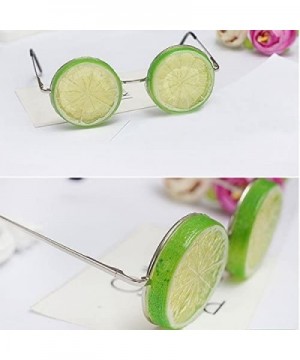 2PCS Creative Unisex Lemon Shaped Eyeglasses Photography Props for Outdoor/Indoor Wedding Photography (2PCS Green Lemon) - 2P...