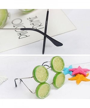 2PCS Creative Unisex Lemon Shaped Eyeglasses Photography Props for Outdoor/Indoor Wedding Photography (2PCS Green Lemon) - 2P...