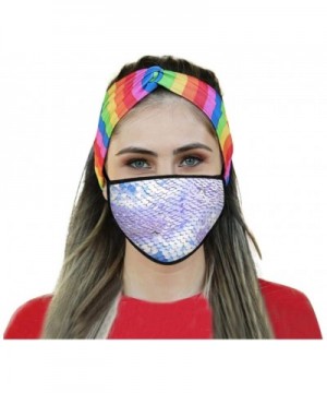 2PC Delicate Sequin Applique Protect_Face_Mask_Adult Women- Washable Reusable Easy to Wear in Europe and America for Outdoor ...