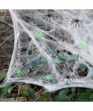 Halloween Decorations Spider Webs - 1000sqft Spider Web Decor +100 Black Spiders + 50 Fluorescent spiders- Indoor Outdoor Spo...