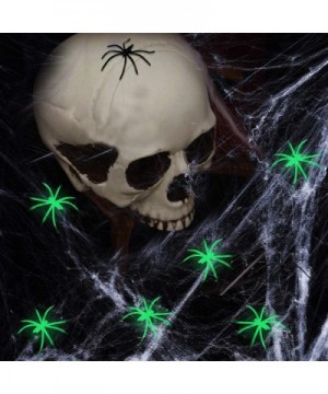 Halloween Decorations Spider Webs - 1000sqft Spider Web Decor +100 Black Spiders + 50 Fluorescent spiders- Indoor Outdoor Spo...