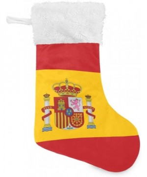 Christmas Stockings with Spanish Flag Print Xmas Stockings Ornament Gifts for Family Holiday Party Decor 1pcs - Spanish Flag ...