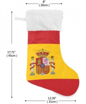 Christmas Stockings with Spanish Flag Print Xmas Stockings Ornament Gifts for Family Holiday Party Decor 1pcs - Spanish Flag ...