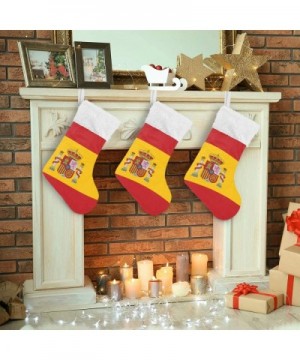 Christmas Stockings with Spanish Flag Print Xmas Stockings Ornament Gifts for Family Holiday Party Decor 1pcs - Spanish Flag ...