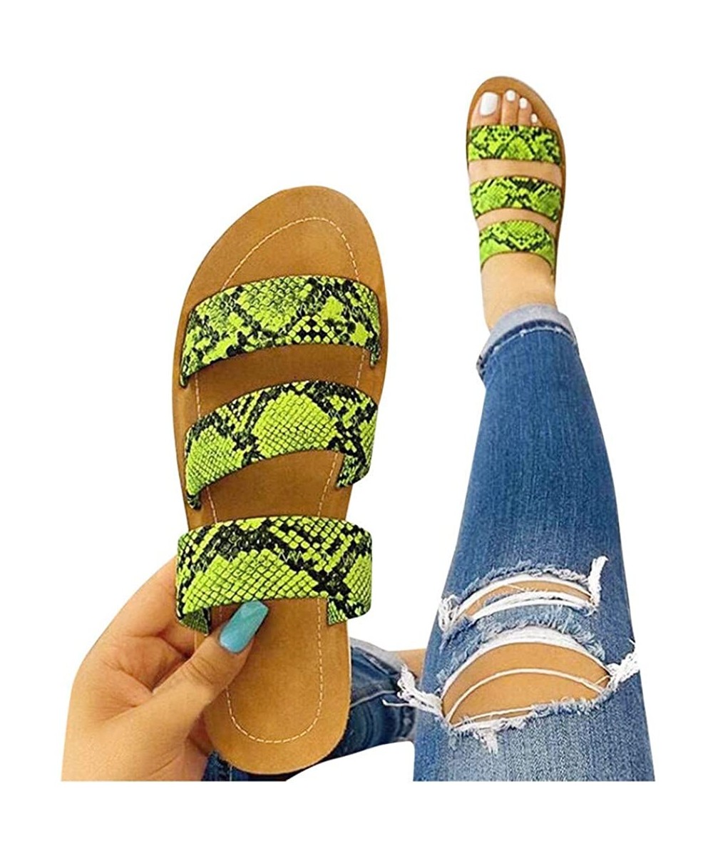 Sandals for Women Wide Width-Women's 2020 Comfy Platform Sandal Shoes Summer Beach Travel Fashion Slipper Flip Flops - Green ...
