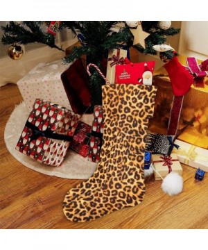 Leopard Texture Christmas Stocking for Family Xmas Party Decoration Gift 17.52 x 7.87 Inch - Multi6 - C519IQOU0OC $11.57 Stoc...