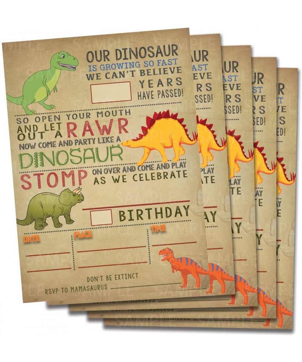 Dinosaur birthday invitations party decoration- fill in 5x7 invites- Boy T-Rex Dino Party. - CJ18SW2KDUI $11.39 Invitations