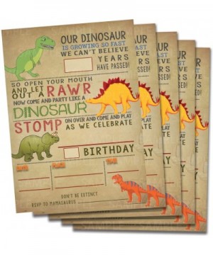 Dinosaur birthday invitations party decoration- fill in 5x7 invites- Boy T-Rex Dino Party. - CJ18SW2KDUI $11.39 Invitations