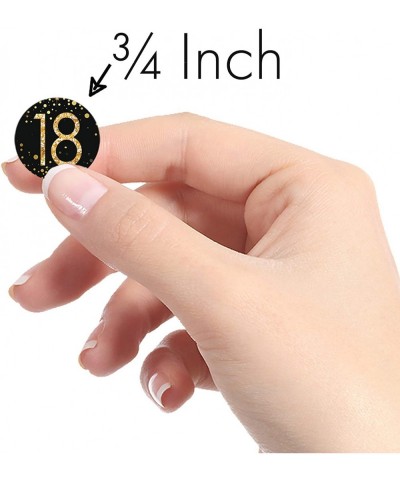 18th Birthday Party Favor Stickers - Black and Gold - 180 Labels - CR185X9UXTO $5.35 Favors