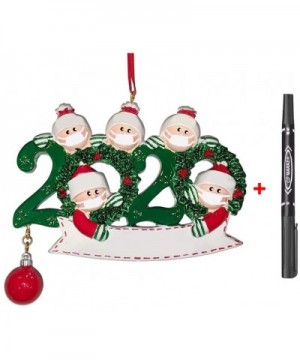 2020 Xmas Christmas Santa Hanging Family Ornaments with 3/4/5 Christmas Tree Hanging Pendant Decoration DIY Name Blessings wi...